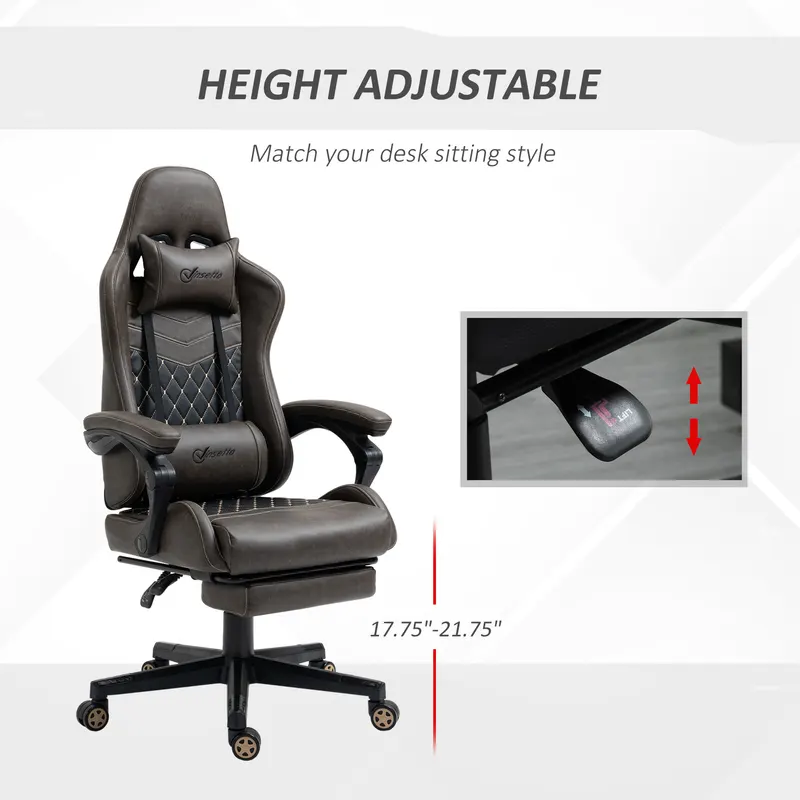Racing Gaming Chair Diamond PU Leather Office Gamer Chair High β photo 6