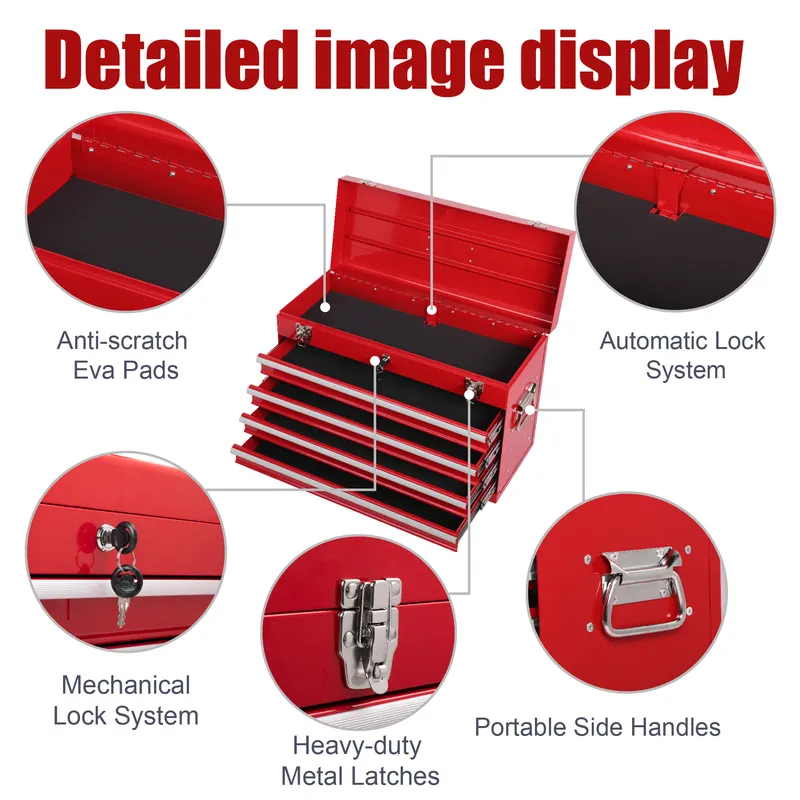 Heavy Duty Metal Tool Box — 21-inch — photo 5