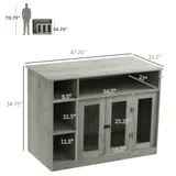 47" Dog Crate Furniture with Storage — photo 7