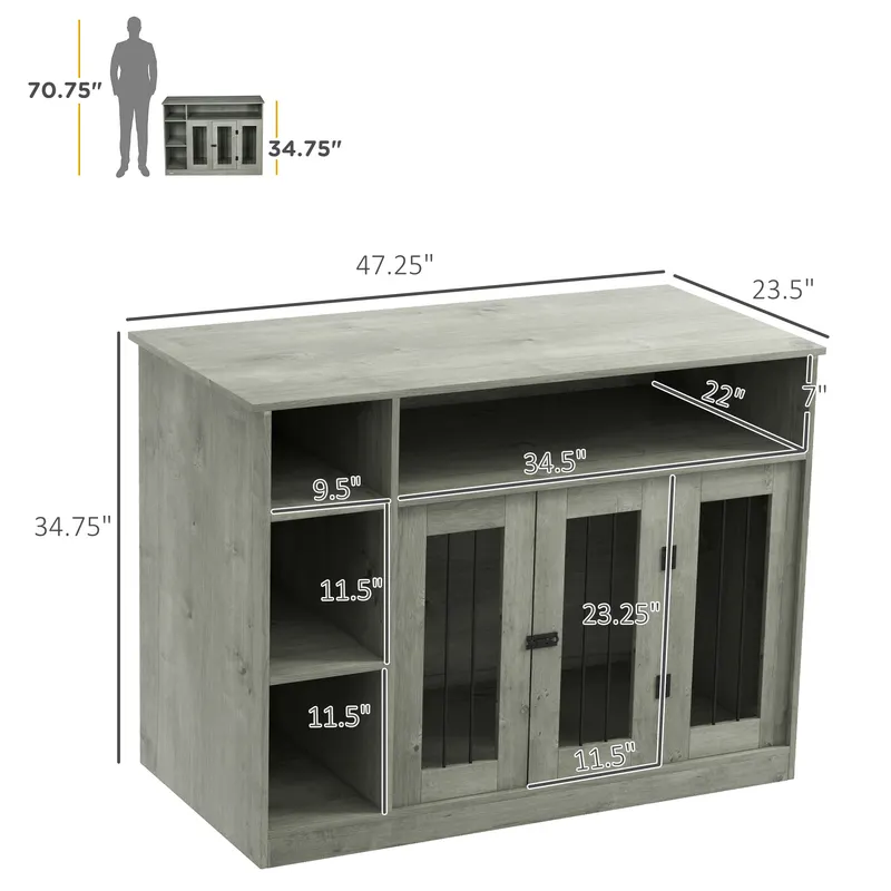 47" Dog Crate Furniture with Storage — photo 7