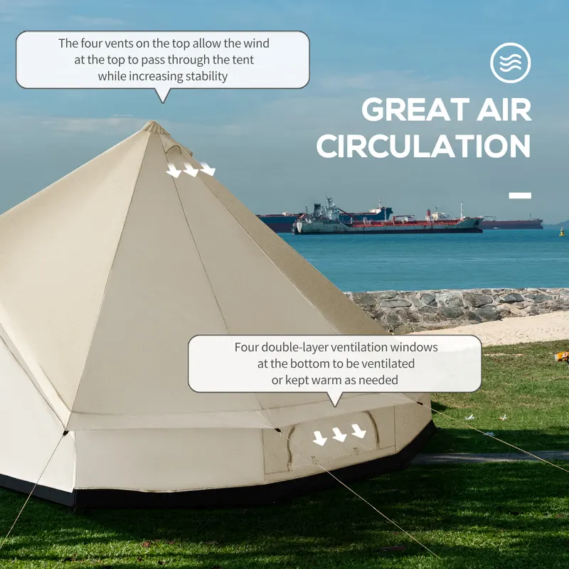 10-Person Large Waterproof Yurt Camping Tent β photo 7