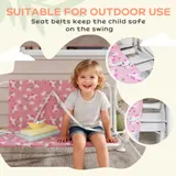 Kids Porch Swing — 2-Seater Patio Swing Bench with Safety Belts — photo 3