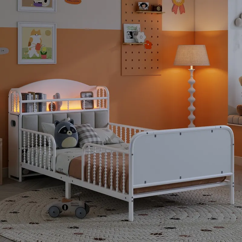 Twin Size Metal Platform Bed Frame with Light — photo 4