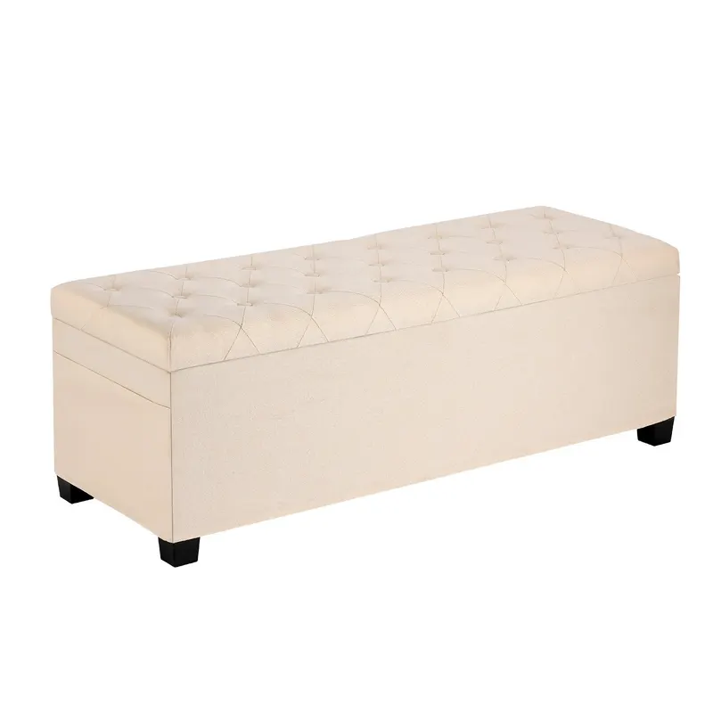 Storage Ottoman Bench β Button-tufted End of Bed Bench with Side