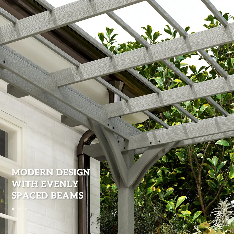 Outdoor Pergola — Wood Gazebo Grape Trellis with Stable — photo 5