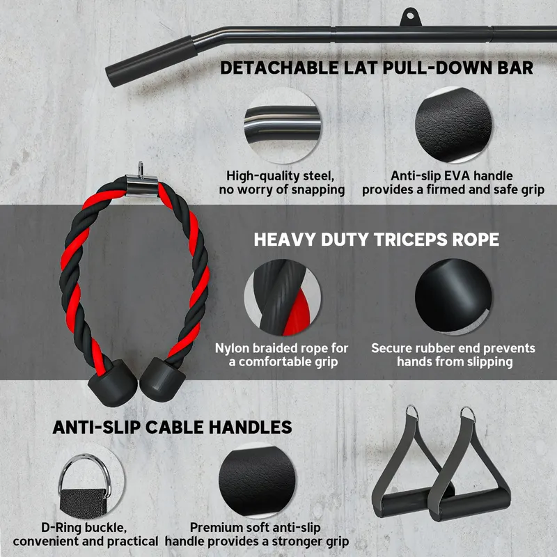 Weight Cable Pulley System for Home Gym with Universal Loading — photo 6