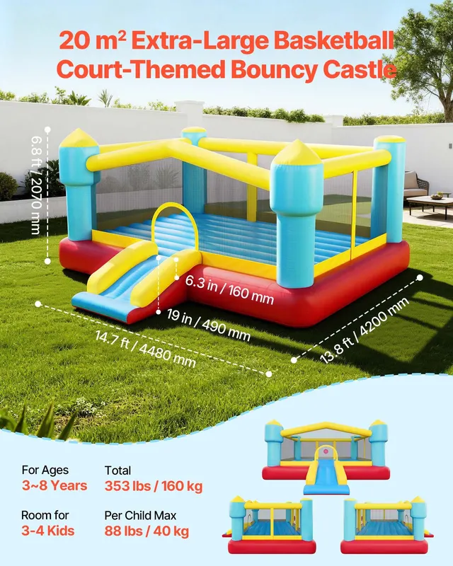 Inflatable Bounce House — 14.7 X 13.8 X 6.8 Ft Jumping Bouncy — photo 3