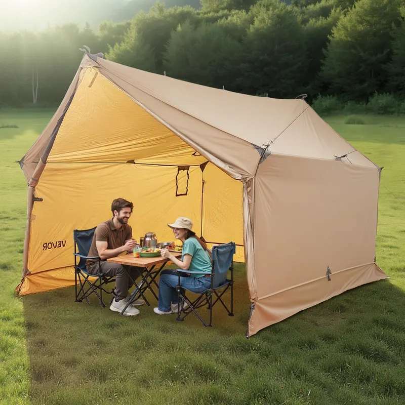 Cabin Hot Tent with Stove Jack Lightweight Waterproof 2 Persons