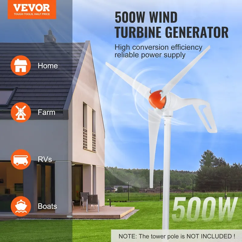 500W Wind Turbine Generator with Anemometer — photo 3