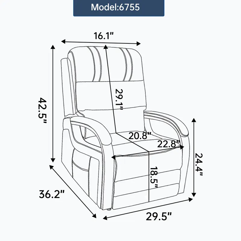 Power Brown Leatheraire Lift Recliner Chair Dual Motor Infinite — photo 4