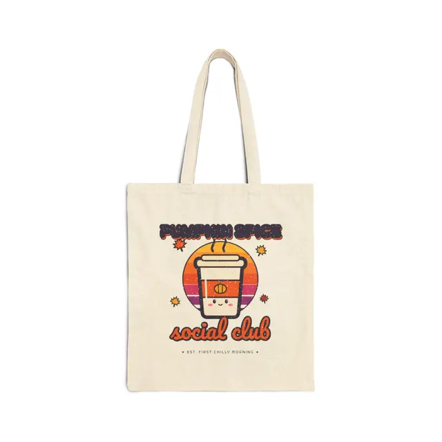 Pumpkin Spice Social Club Tote Bag