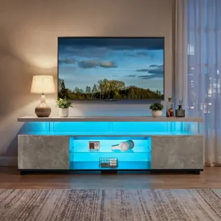 TV Stand for 70 Inch TV LED Gaming Entertainment Center Media