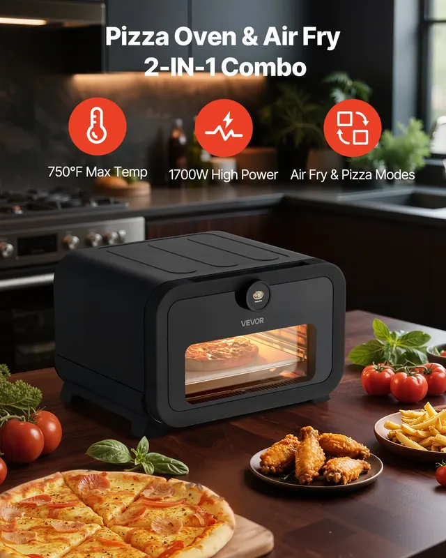 Pizza Oven — 8 Presets Electric Pizza Ovens Air Fry Combo — photo 2