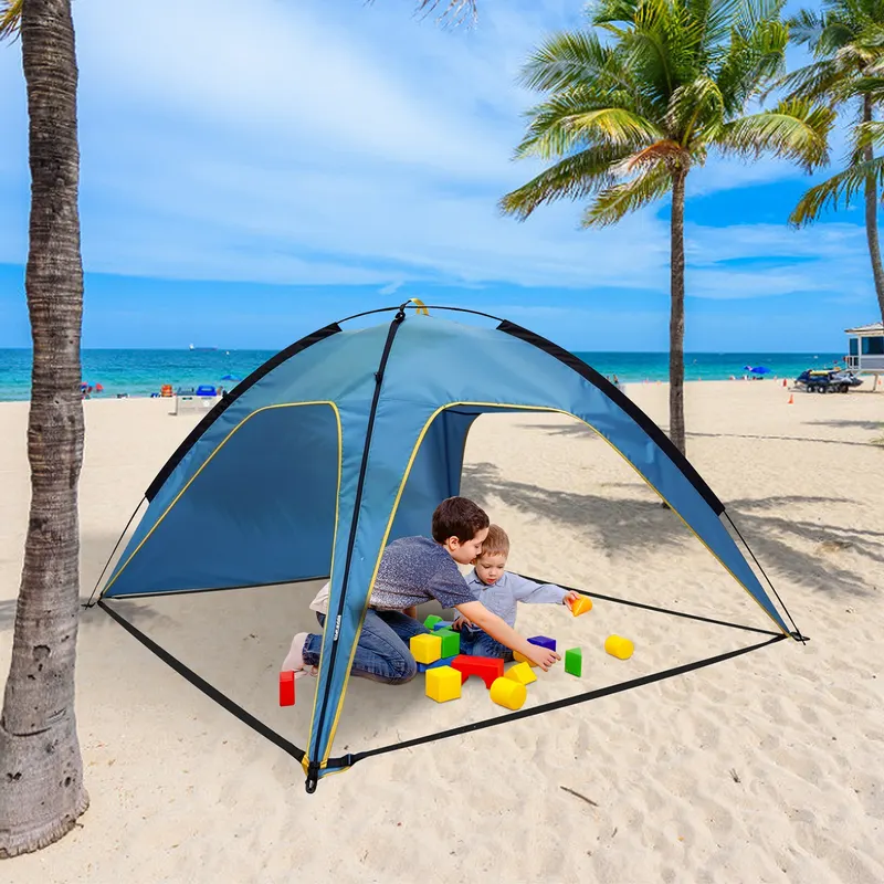 4-6 Person Beach Tent Canopy with 3 Door Openings Carry Bag β photo 4