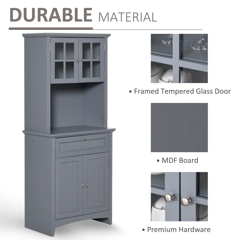 Elegant Buffet with Hutch — Kitchen Pantry Storage Cabinet — photo 5
