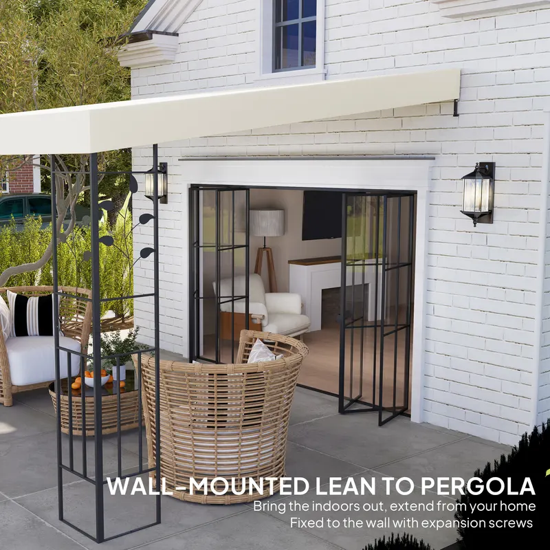 Outdoor Pergola Canopy — Metal Patio Canopy with Drainage Holes — photo 5