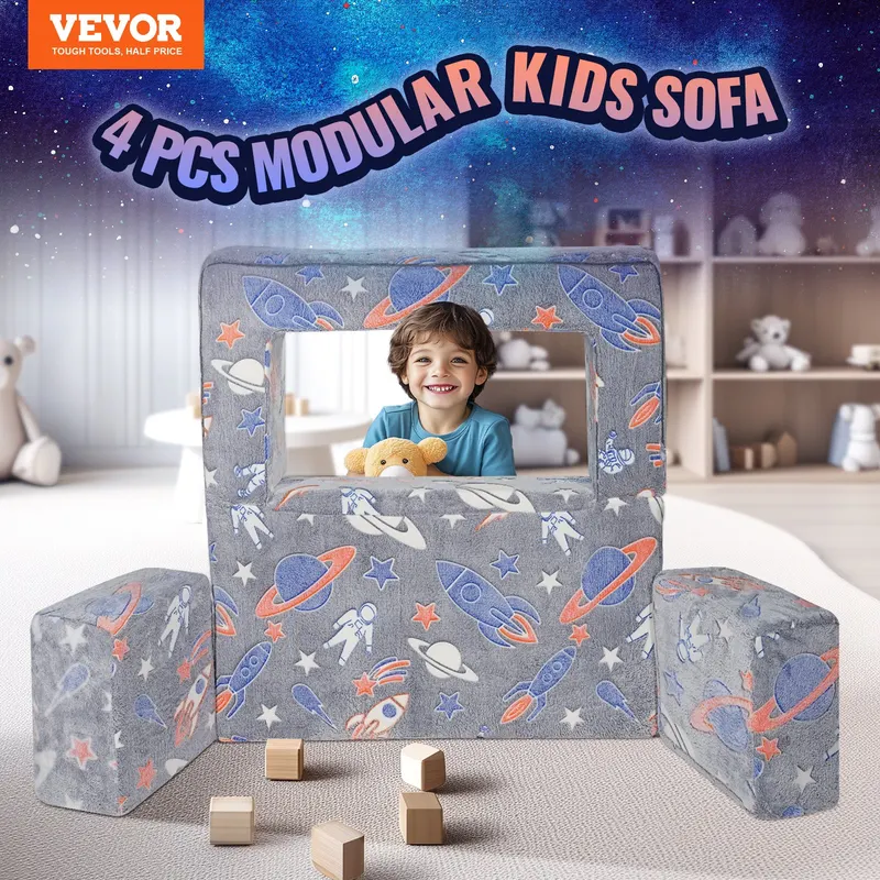 Kids Couch β 4Pcs Toddler Couch Sofa Bed β photo 5