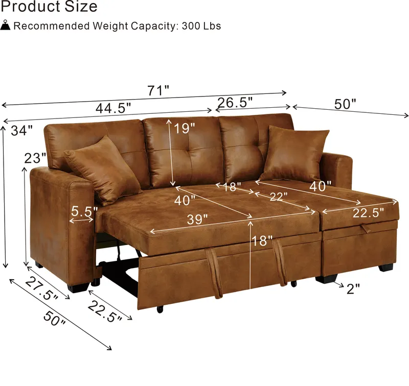 Sleeper Sofa β Sectional with Pull-out Bed β photo 5