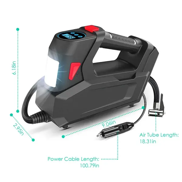 Portable Tire Inflator 120 PSI Maximum 90W Powered Tire — photo 4