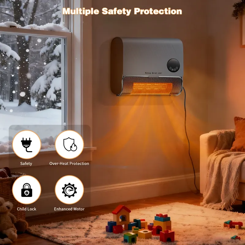 Smart Wall Heater — 1500W Fast Heating Electric Space Heater — photo 3