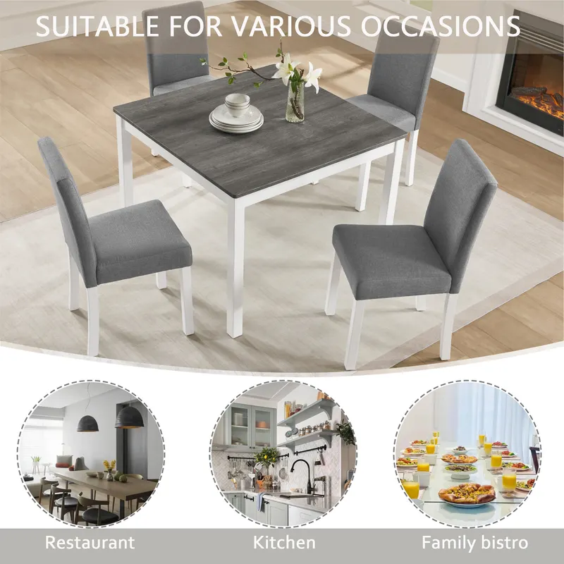 5-Piece Dining Table Set with 4 Chairs β photo 4