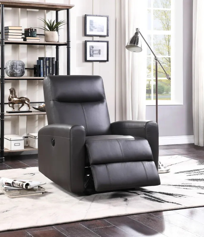 Blane Brown Top Grain Leather Match Power Motion Recliner