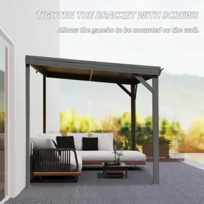 Lean to Gazebo with Upgraded Drainage System β photo 3