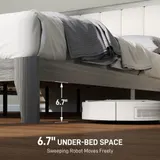 Queen Bed Frame with Headboard Queen Platform Bed Frame — photo 4