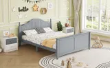 Full Size Bed for Kids — Wood Full Platform Bed with Headboard — photo 3
