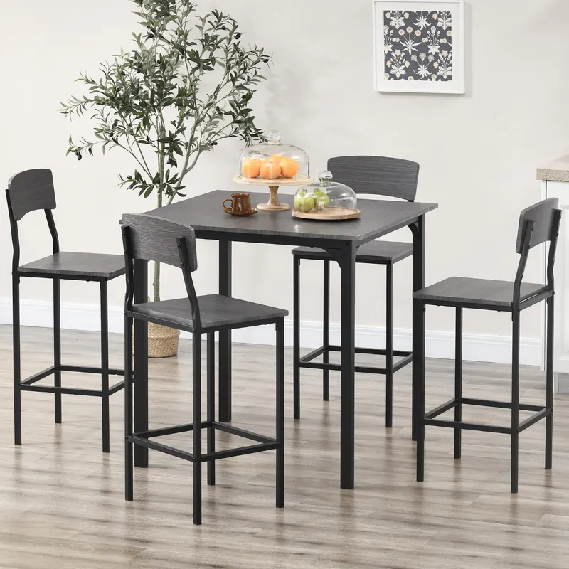 5-Piece Counter Height Bar Table with Space-saving Design — photo 2