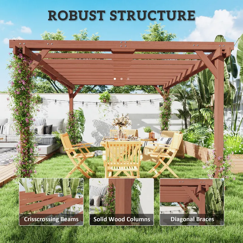 Outdoor Wood Pergola with Grape Trellis for Patio — photo 8