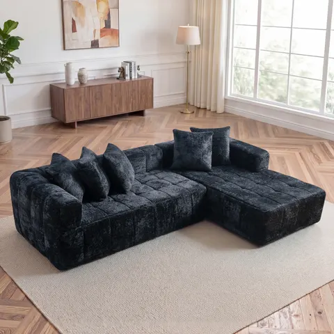 107.9 Cloud Modular Sectional Sofa Couch with L-shape Chaise