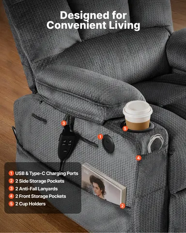 Power Lift Recliner Chair — Dual Motor