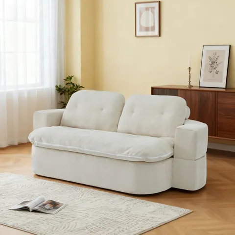 Modern Floor Sofa with 2 Pillows