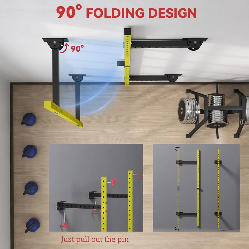 Folding Squat Rack with Pull Up Bar — photo 7