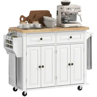 44" Mobile Kitchen Island Table