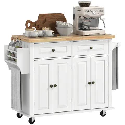 44" Mobile Kitchen Island Table