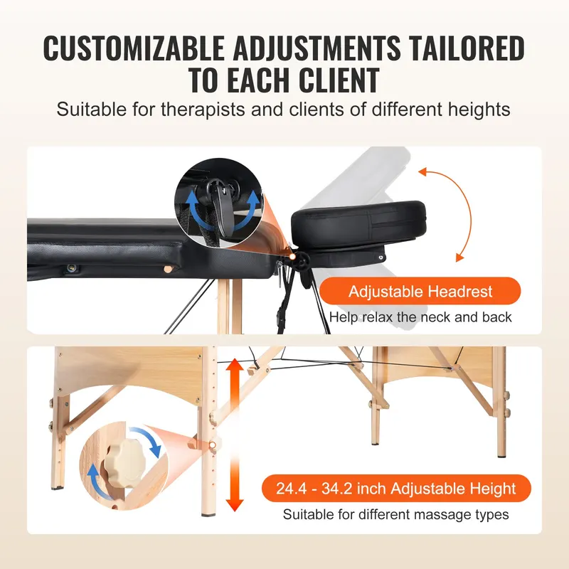 Portable Massage Table 28" W β 2 Folding Lightweight Massage β photo 3