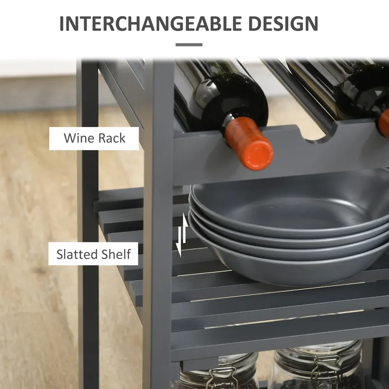 Rolling Kitchen Island with Storage — photo 5