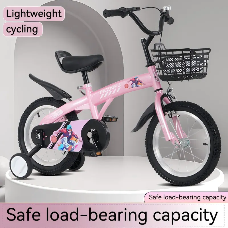 FKZNPJ 18 Inch Sporty Kids Bike with Training Wheels and Stand — photo 2
