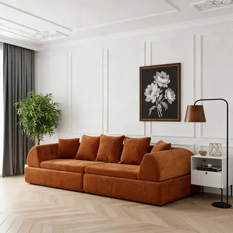 Cloud Modular Sectional Sofa Shape Boneless Couch W Ottoman