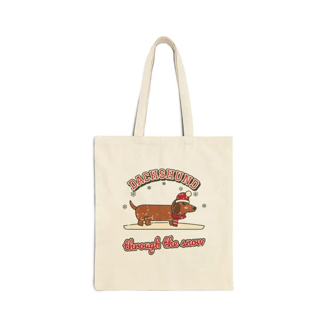 Dachshund Through The Snow Tote Bag