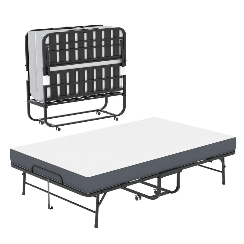 Large 75x46 Wide Folding Bed for Tall People