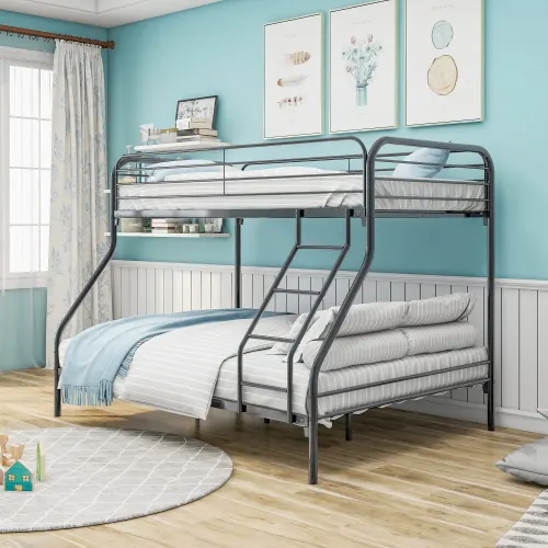 Twin-over-full Metal Bunk Bed — Heavy Duty Bunk Bed — photo 2
