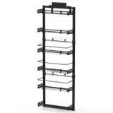 Black-white Options -- 1Pc Over the Door Pantry Organizer 6-Tier — photo 1