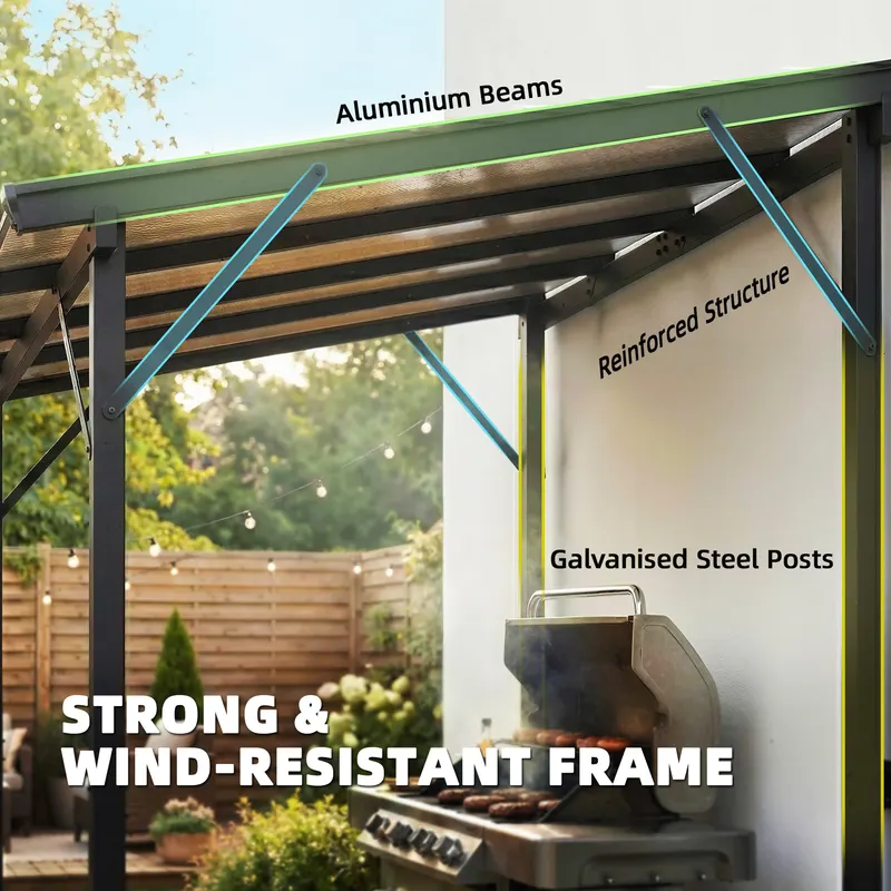 Hardtop Grill Gazebo β Lean-to BBQ Shelter with Polycarbonate β photo 5