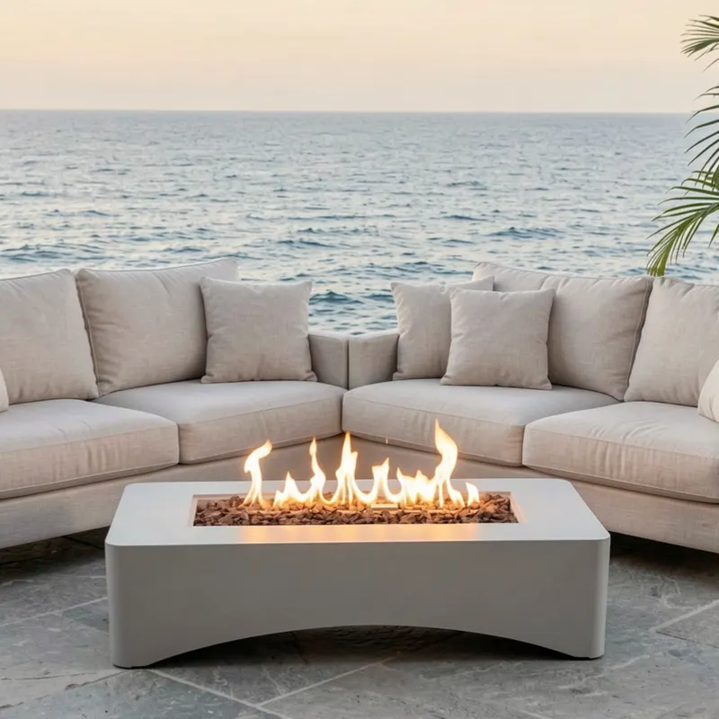 56 Propane Fire Pit Table Rectangular Outdoor Gas Fire Pit 50000 — photo 4