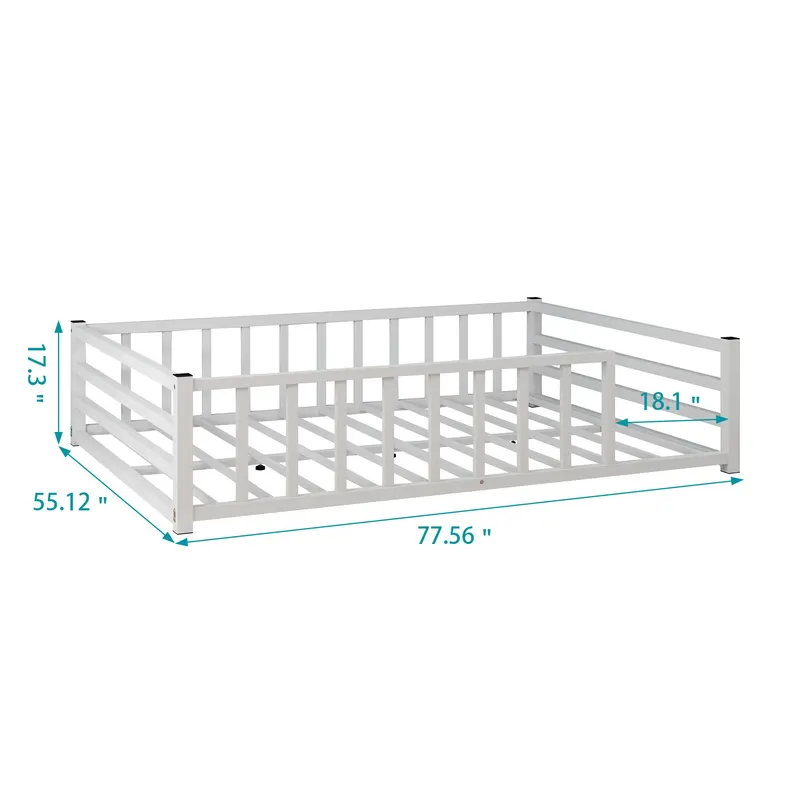 Full Size Floor Bed β Low Profile Metal Platform with Heavy Duty β photo 3