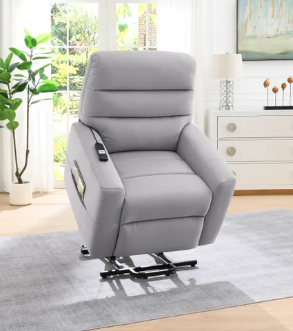 Freddie Gray Leather Aire Power Motion Recliner W Lift