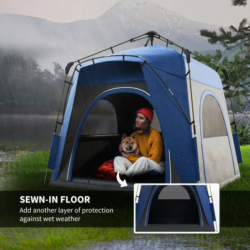 3 Person Pop Up Camping Tent Quick Setup Automatic Hydraulic — photo 6